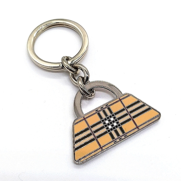 Vintage BURBERRY Nova Check Mini Purse Keychain Fob Purse Charm - Picture 1 of 4